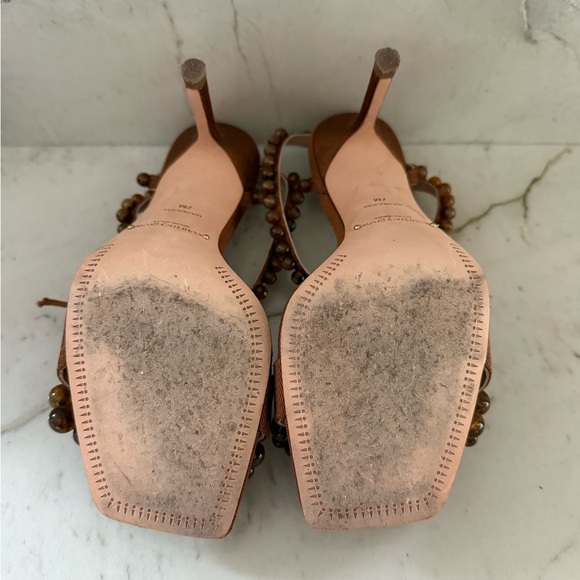 Brown Beaded Sandals - Picture 5 of 5